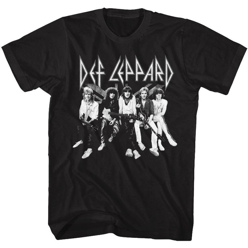 Def Leppard Photo Black Adult T Shirt